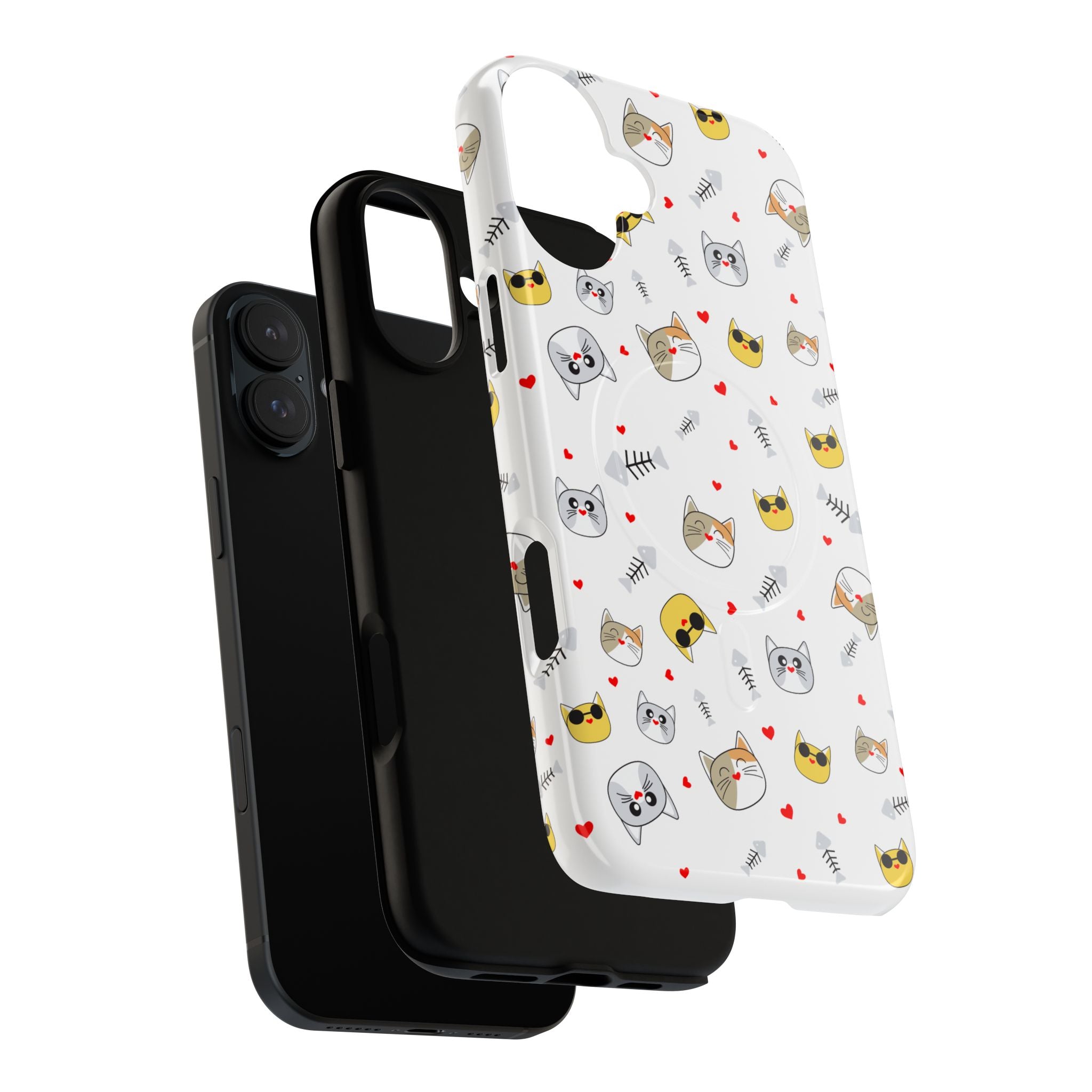 Cute Cat Pattern Tough iPhone Case