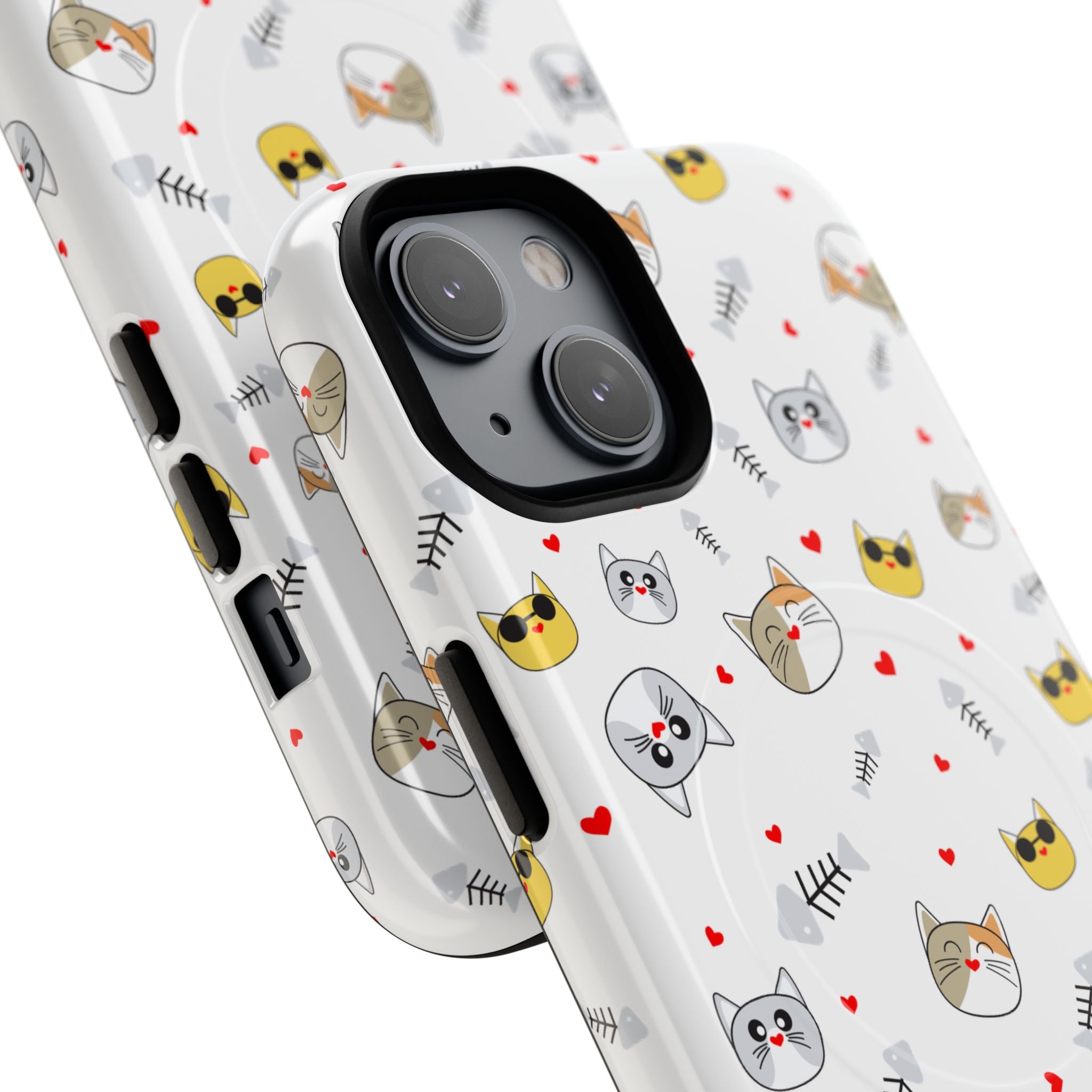 Cute Cat Pattern Tough iPhone Case