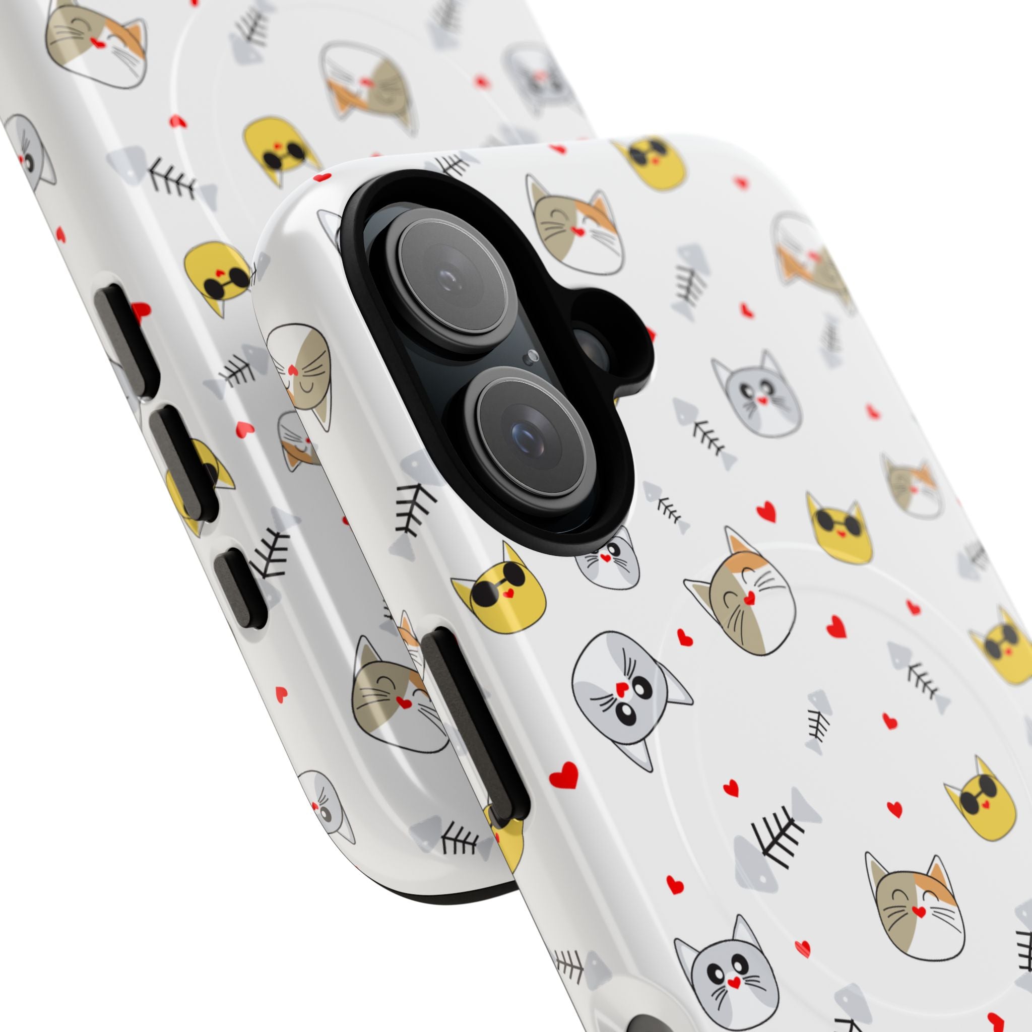 Cute Cat Pattern Tough iPhone Case