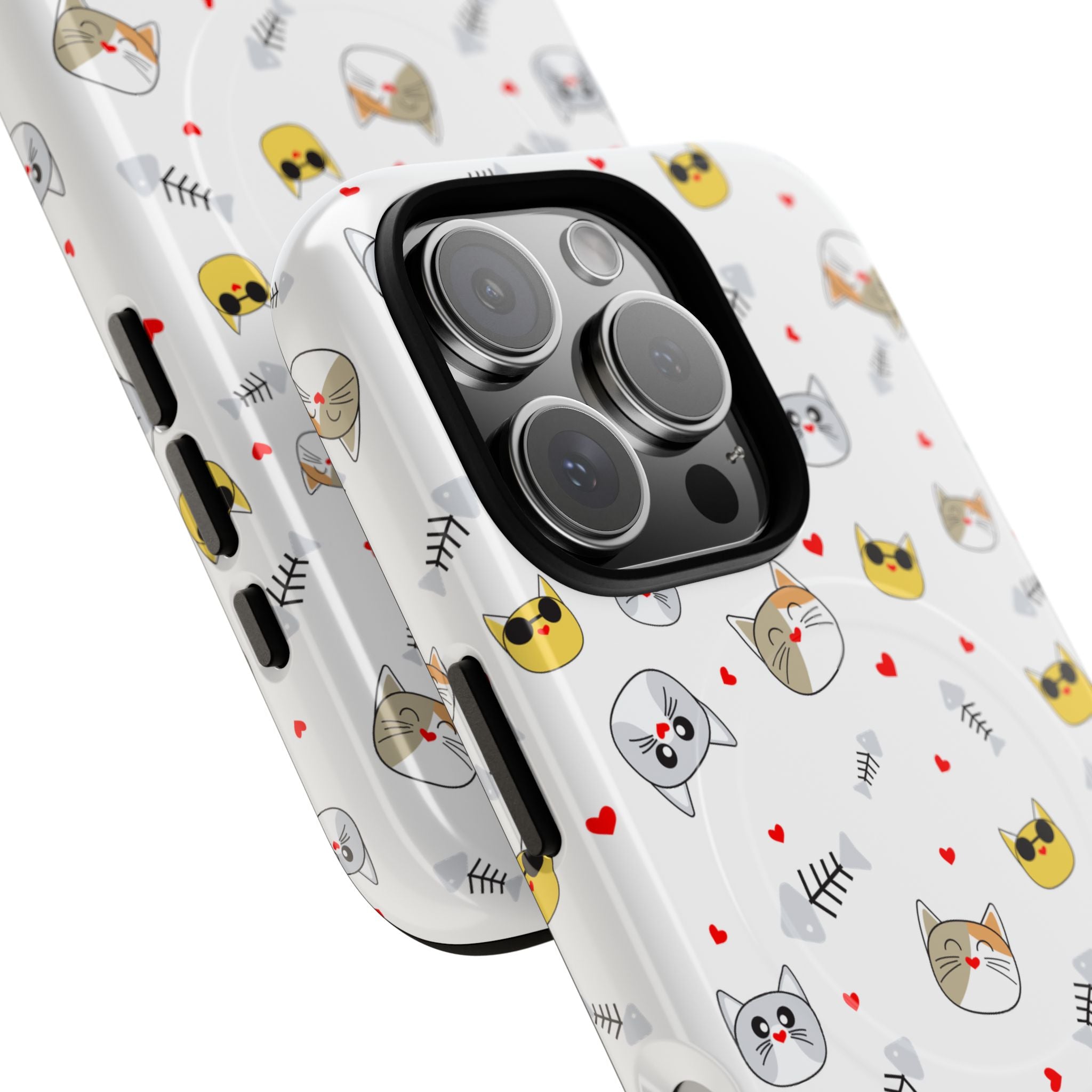 Cute Cat Pattern Tough iPhone Case