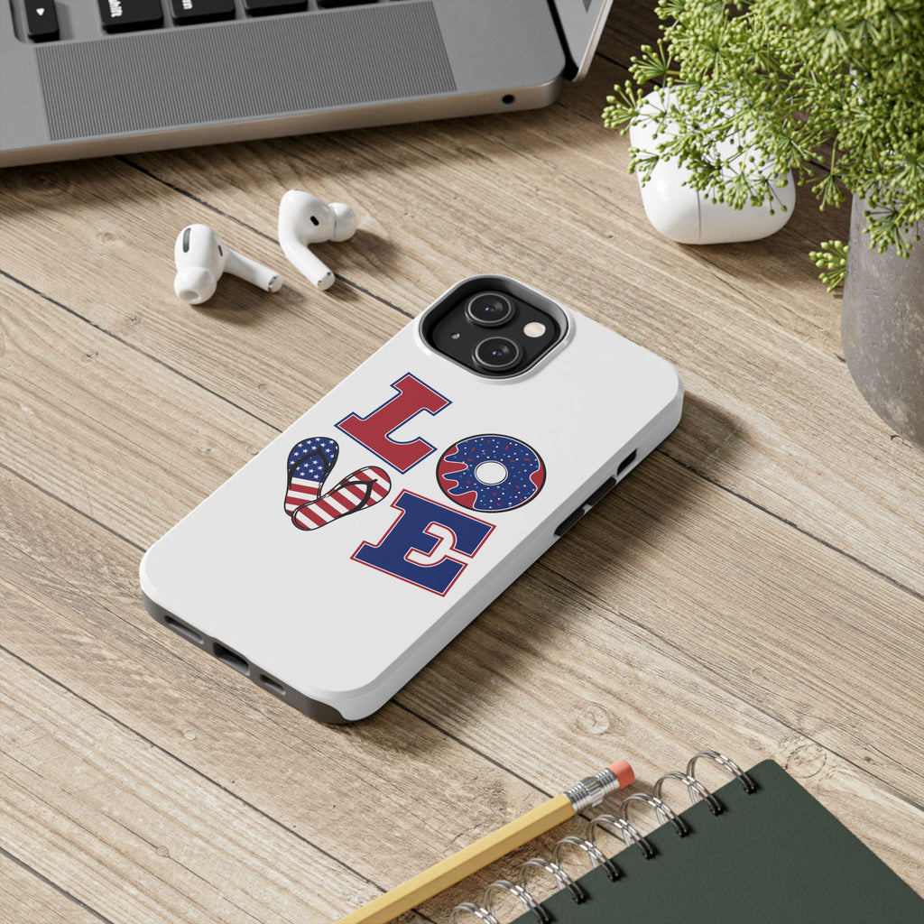 Patriotic Love Phone Case – Tough, Durable Design for All Occasions