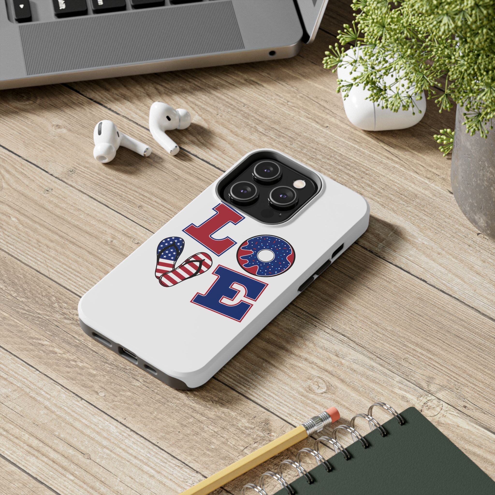 Patriotic Love Phone Case – Tough, Durable Design for All Occasions