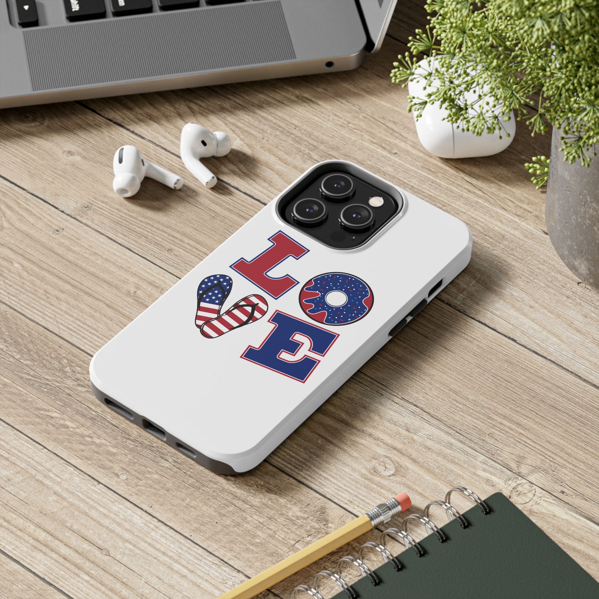 Patriotic Love Phone Case – Tough, Durable Design for All Occasions