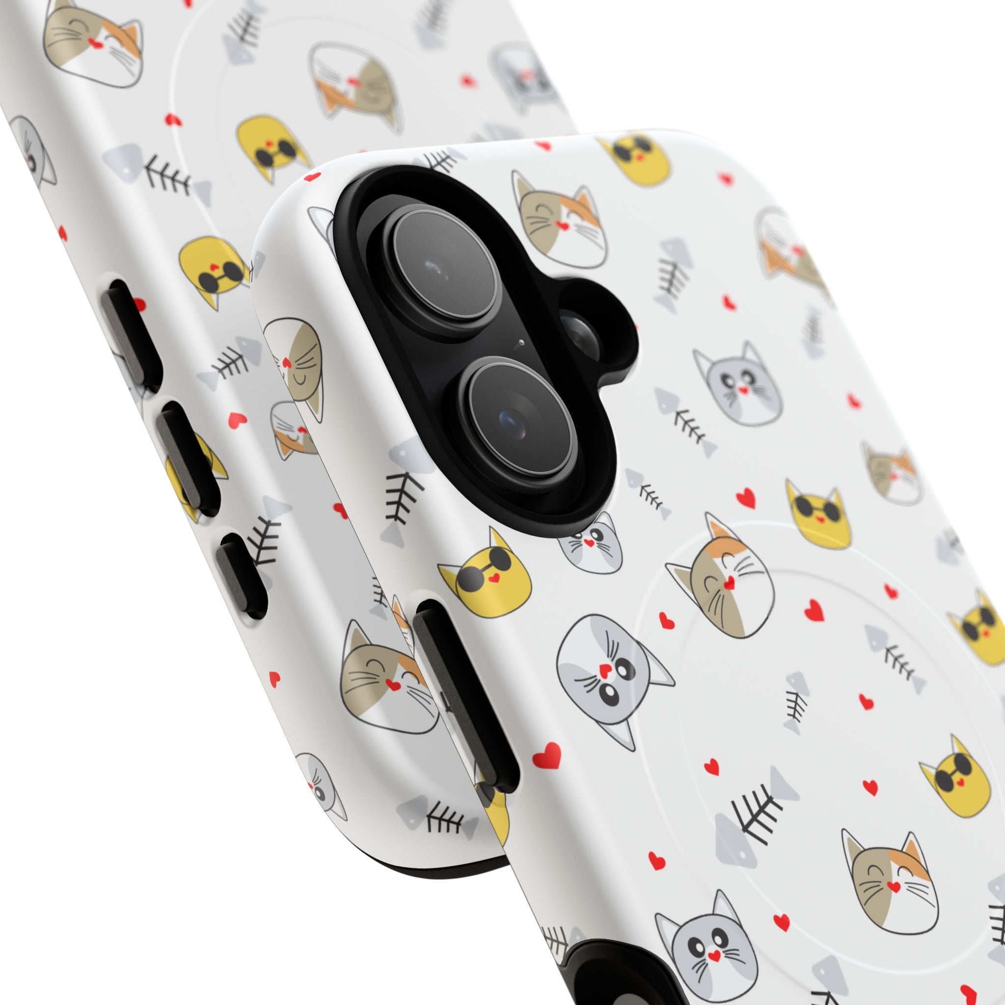 Cute Cat Pattern Tough iPhone Case