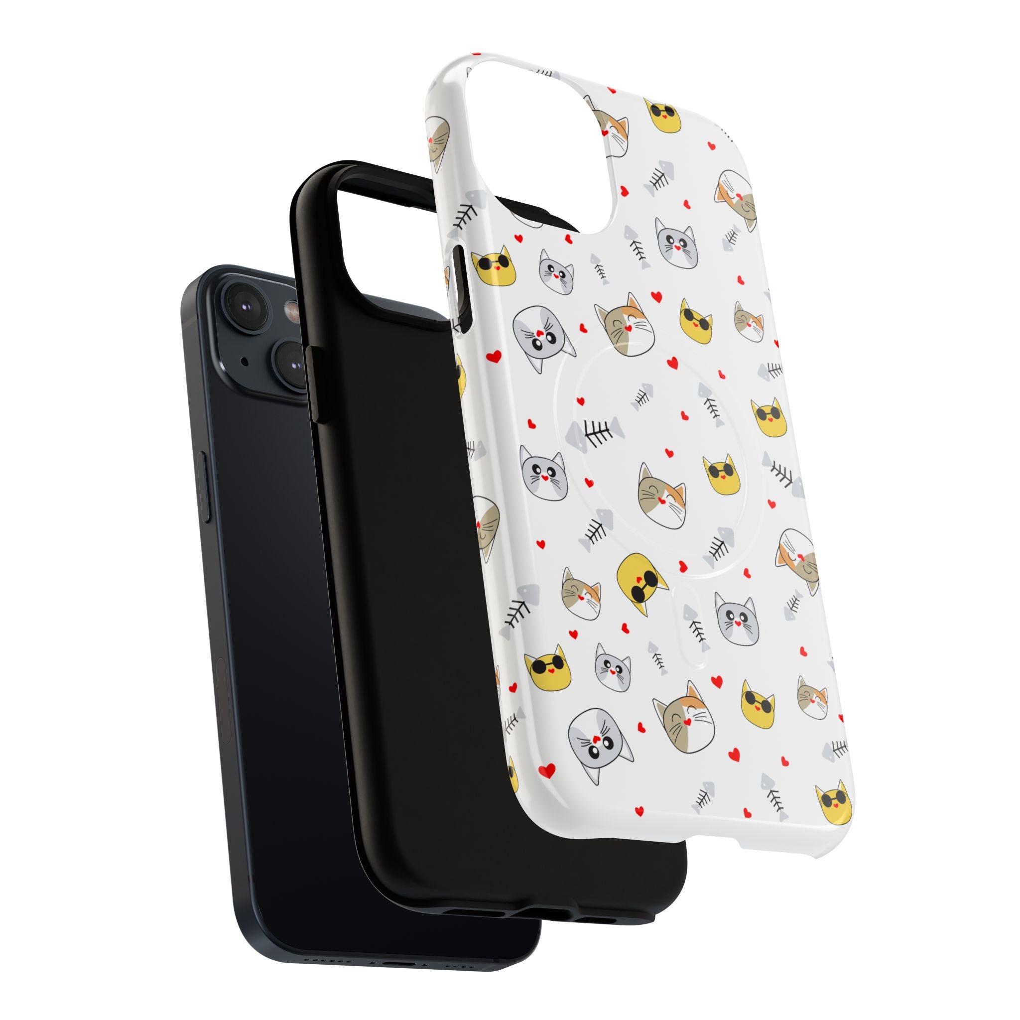 Cute Cat Pattern Tough iPhone Case