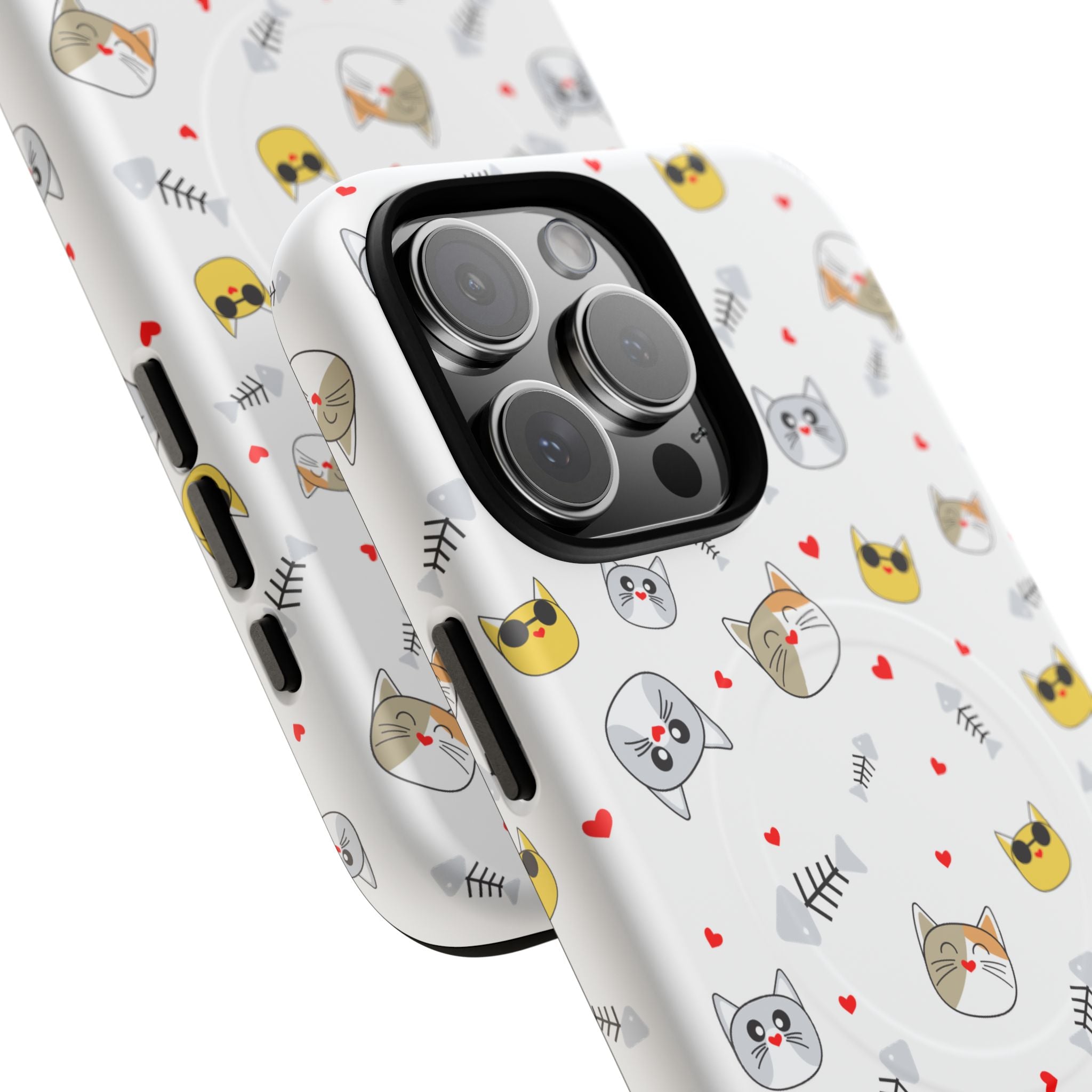 Cute Cat Pattern Tough iPhone Case