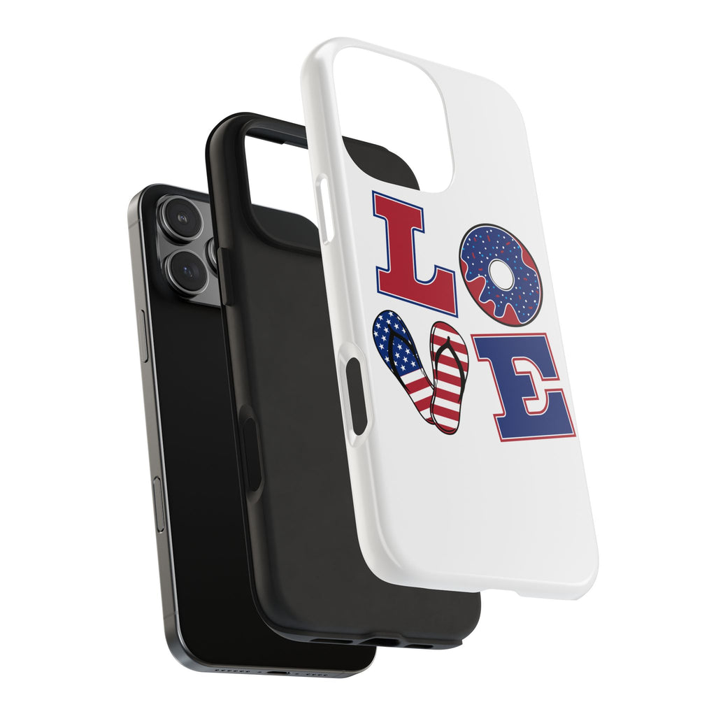 Patriotic Love Phone Case – Tough, Durable Design for All Occasions