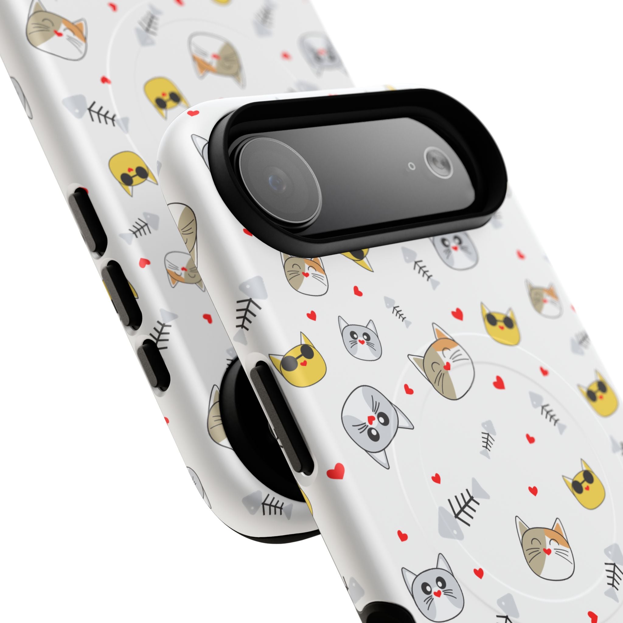 Cute Cat Pattern Tough iPhone Case