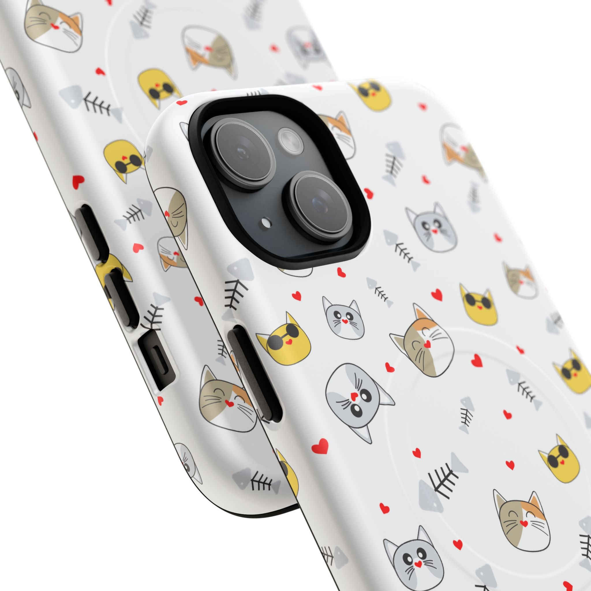 Cute Cat Pattern Tough iPhone Case