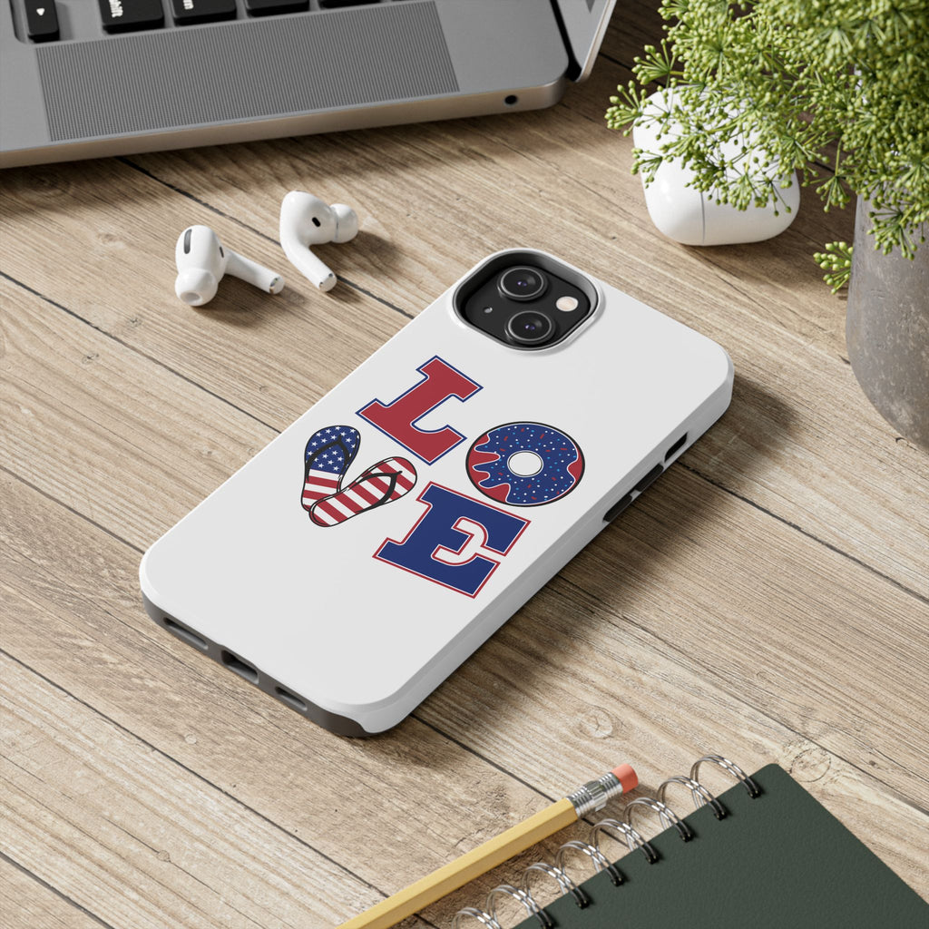 Patriotic Love Phone Case – Tough, Durable Design for All Occasions
