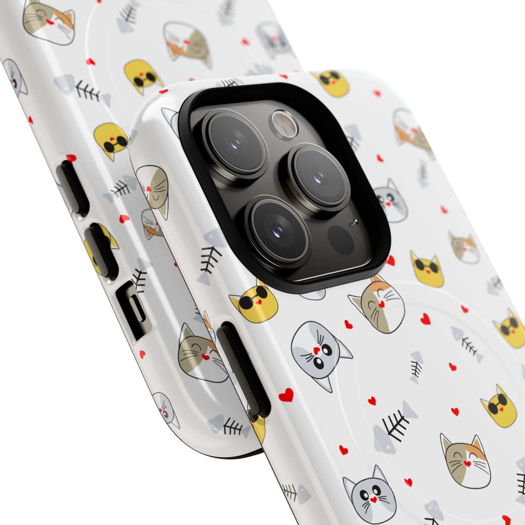 Cute Cat Pattern Tough iPhone Case