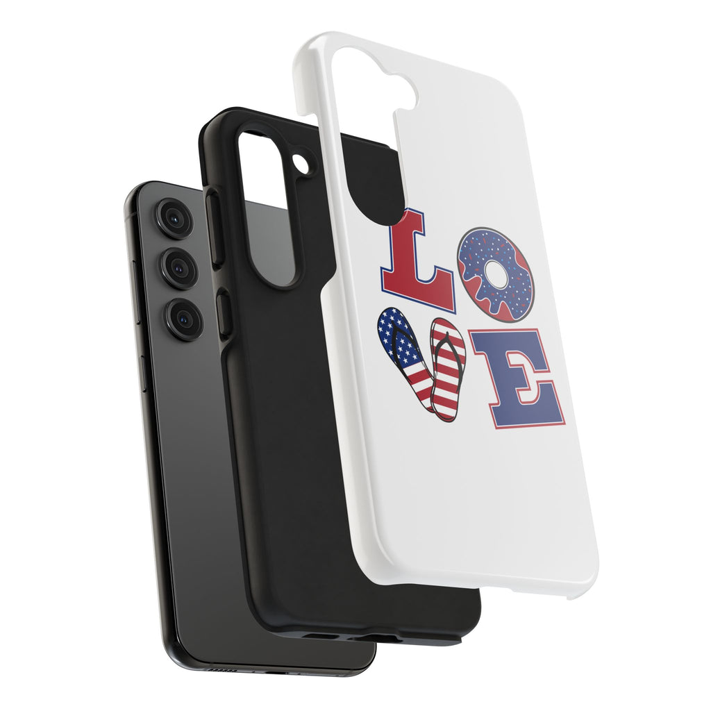 Patriotic Love Phone Case – Tough, Durable Design for All Occasions