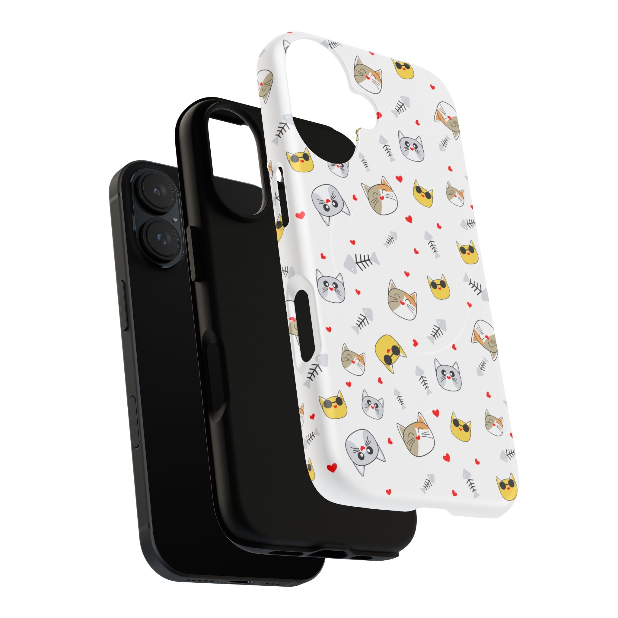 Cute Cat Pattern Tough iPhone Case
