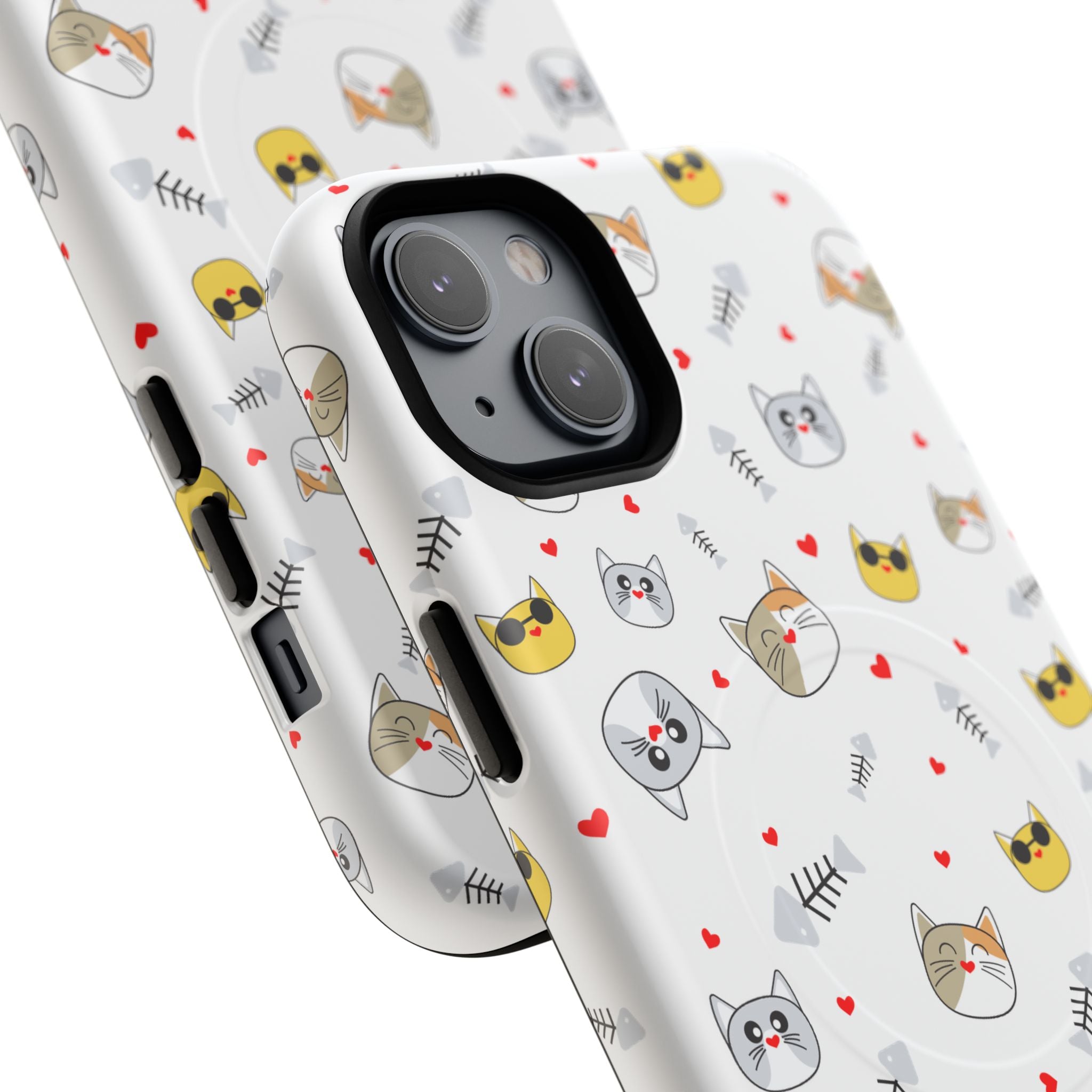 Cute Cat Pattern Tough iPhone Case