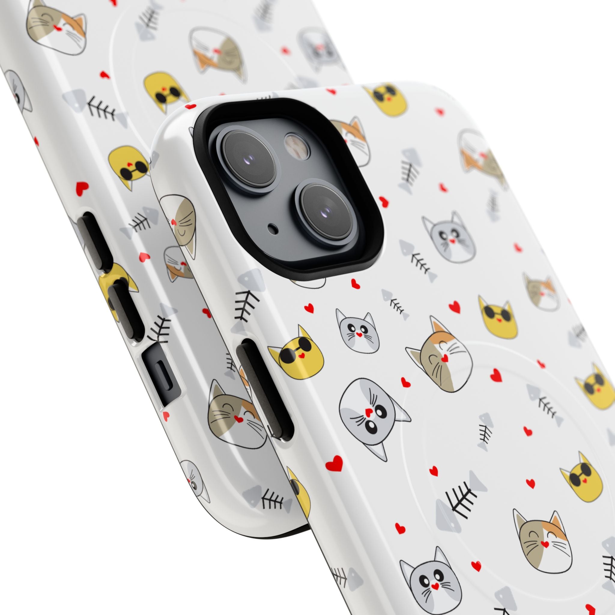 Cute Cat Pattern Tough iPhone Case