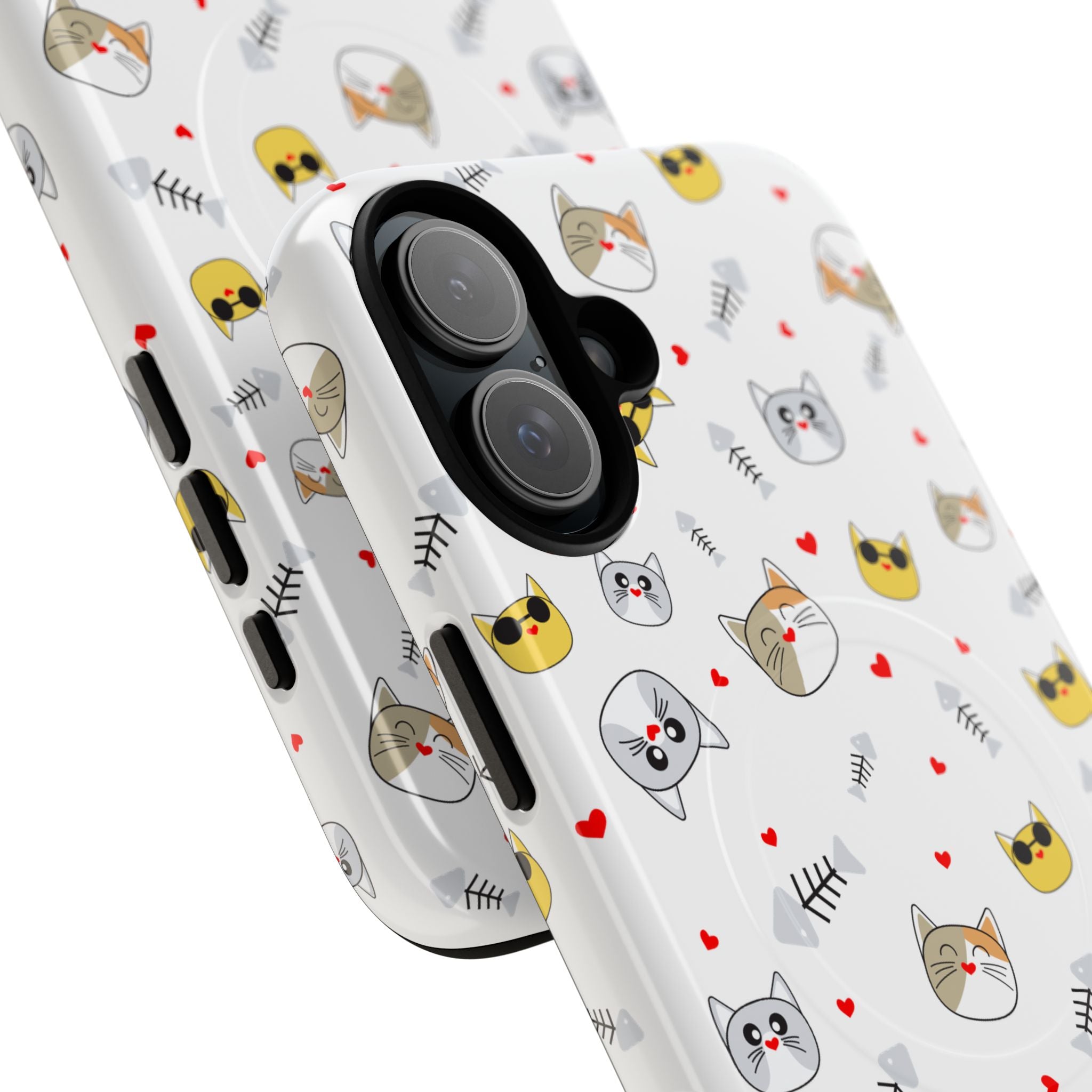 Cute Cat Pattern Tough iPhone Case
