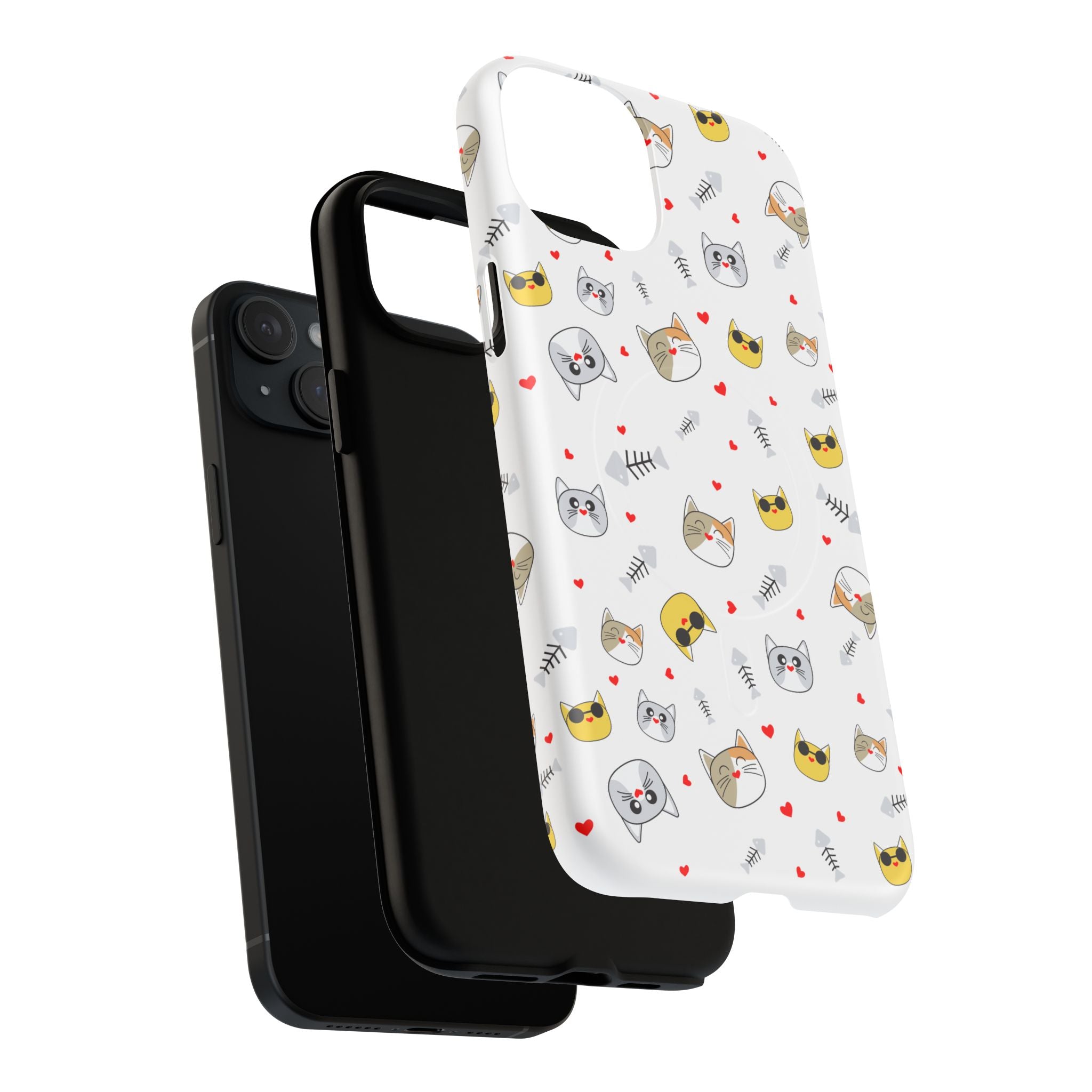 Cute Cat Pattern Tough iPhone Case