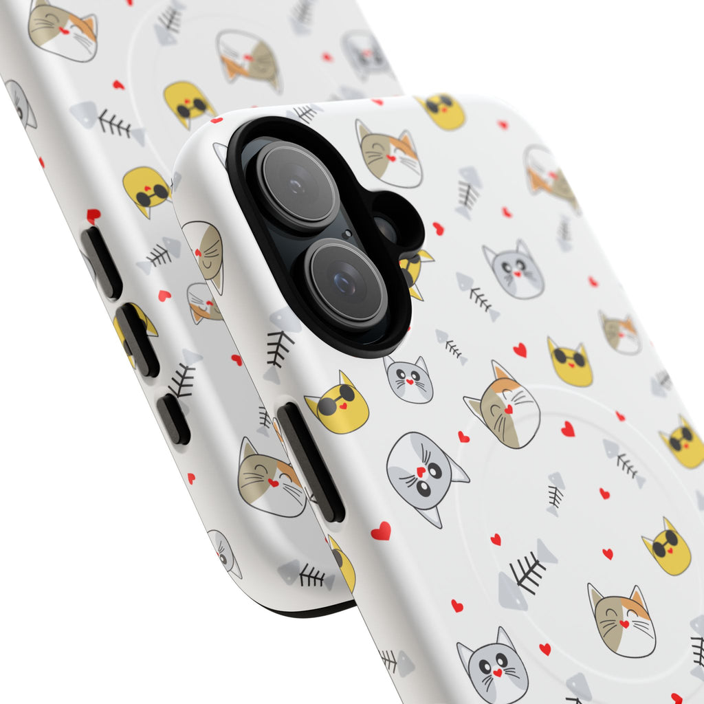 Cute Cat Pattern Tough iPhone Case