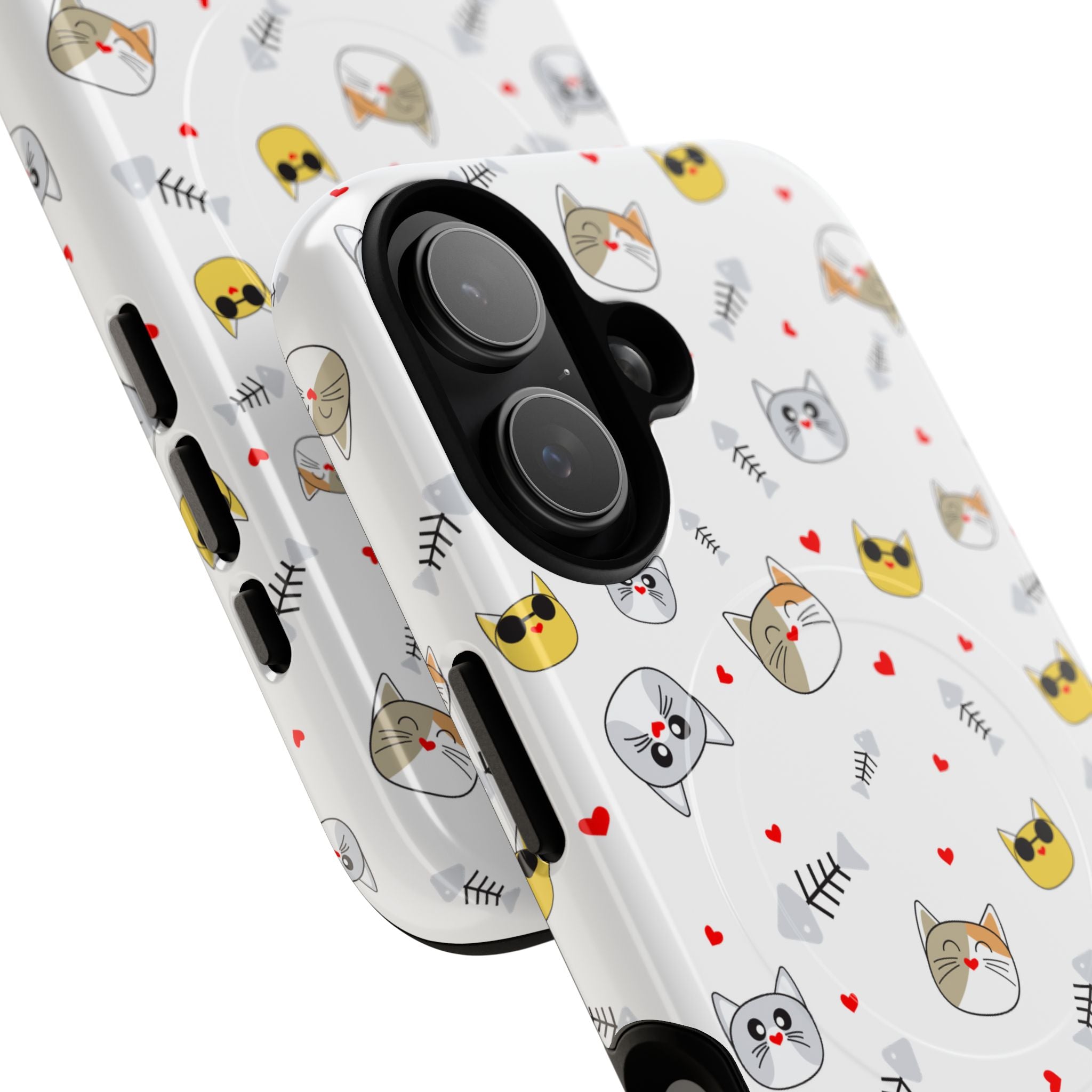 Cute Cat Pattern Tough iPhone Case